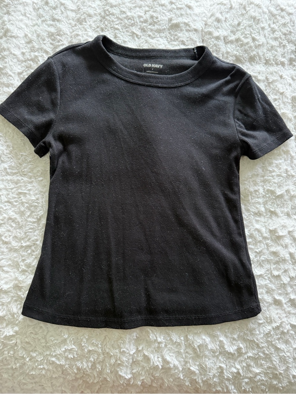 Ribbed short sleeve tee